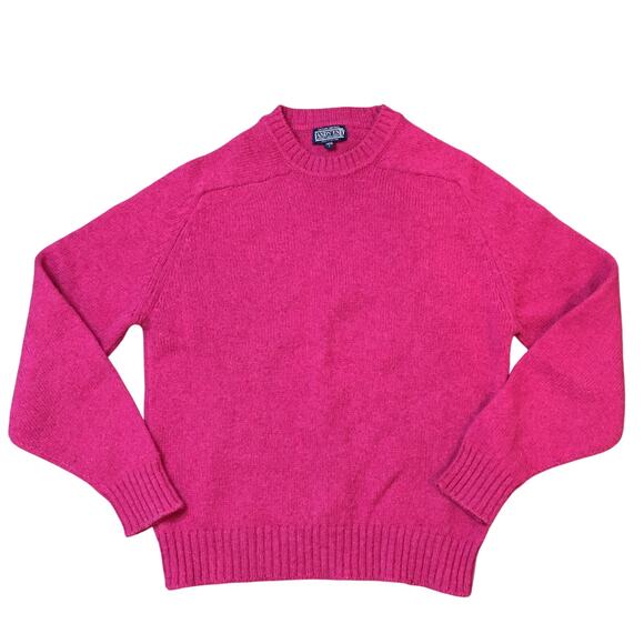 Lands' End 100% wool Ladies Large Pink Crew neck Sweater Woman - Picture 1 of 8